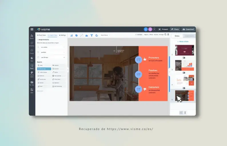 Visme, app per insegnanti